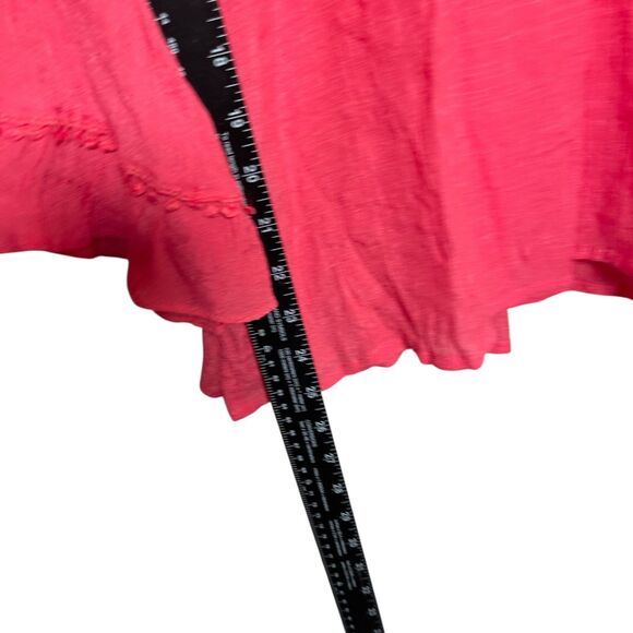 Zac & Rachel Blouse Women's Medium Pink Crochet Square Neck 3/4 Sleeve Boho Top - Picture 7 of 10